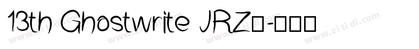 13th Ghostwrite JRZ常字体转换